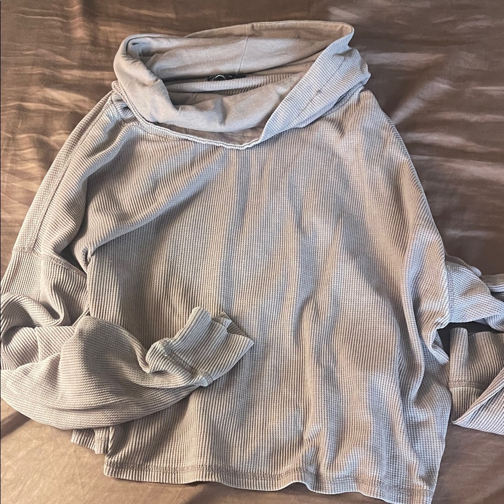 Cozy Gray Cowl Neck Sweater